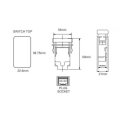 Interruptor de botón LED de Toyota para automóvil con kit de cable conector Símbolo de luces traseras láser (DEDO)